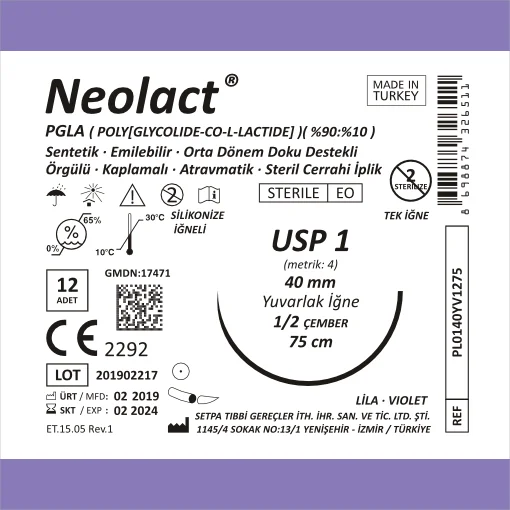نخ بخیه قابل جذب Neolact PGLA SETPA