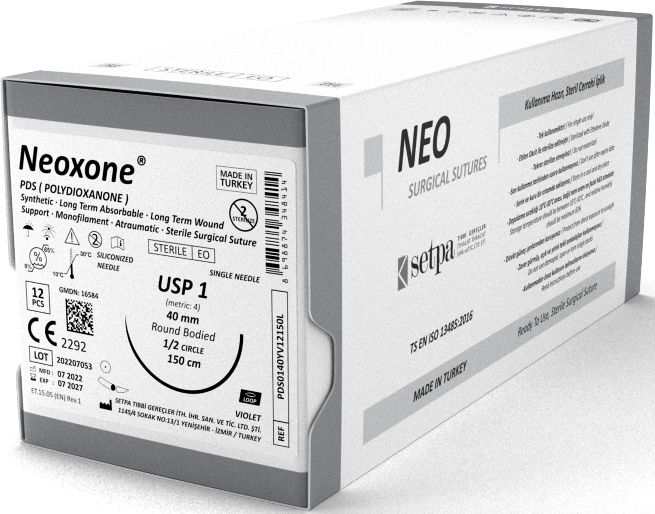 نخ بخیه قابل جذب بلندمدت Neoxone PDS/PDO
